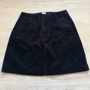 Gap Classic Black Corduroy Mini Skirt